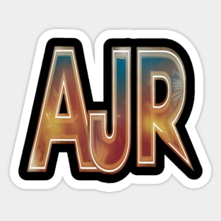 "AJR" in a throwback 50s style Sticker